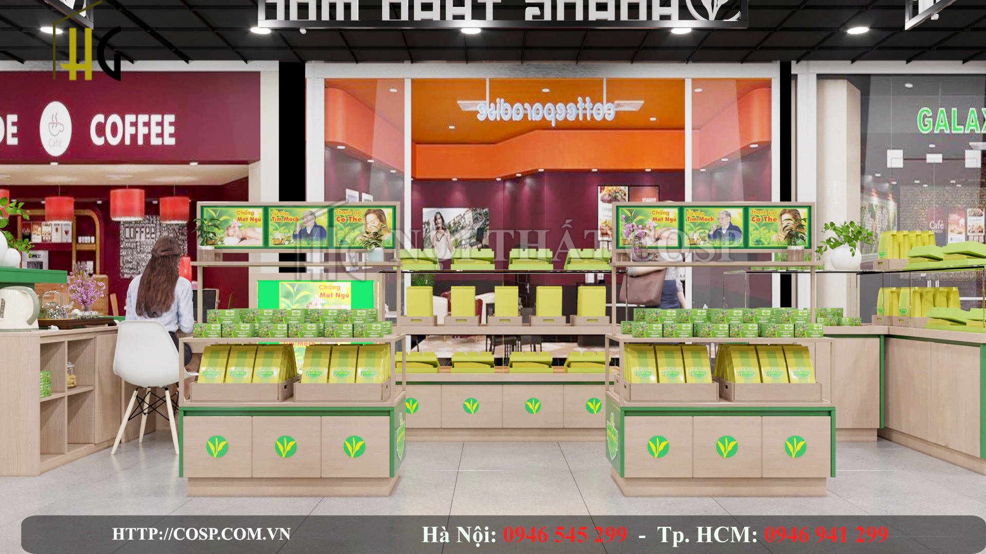 Thiết Kế Kiot Trà Thảo Mộc - Chị Dung - Eco Green - Nguyễn Xiển